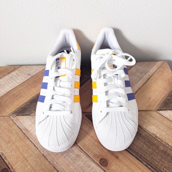 Adidas Originals Superstar KOBE LA Lakers Crazy White Purple and Gold Mens 7 - Picture 6 of 10